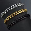 Bracelets cubains RIVANE en doré argenté et noir